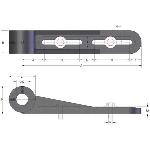 Brewer Machine & Gear HEAVY DUTY TENSIONER, Used with SO9 Shaft BB2 - main